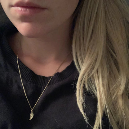 Petite 14k gold angel wing charm • all solid 14k gold • small pure gold angel wing in solid 14 karat yellow gold
